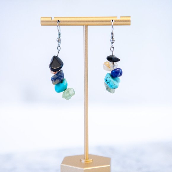 Colorful Stone Earrings - Picture 2 of 2